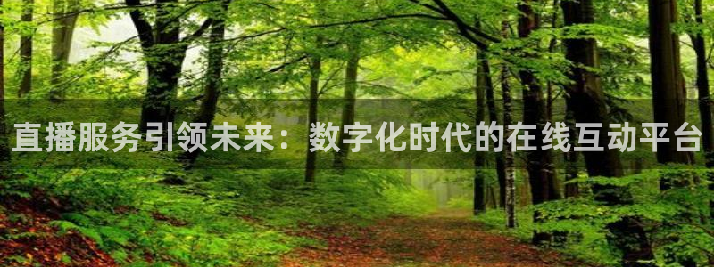 蓝鲸体育直播电脑版：直播服务引领未来：数字化时代的在线互动平台
